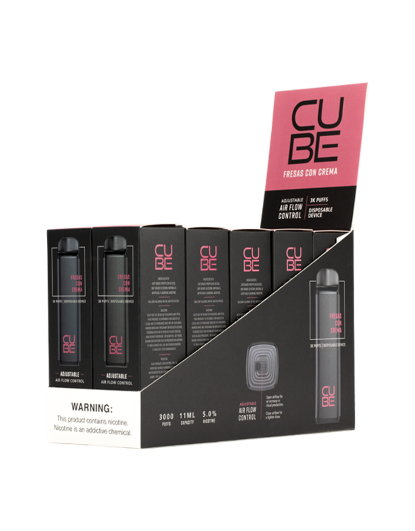 Cube Cube Fresas Con Cream 3000 puffs Box