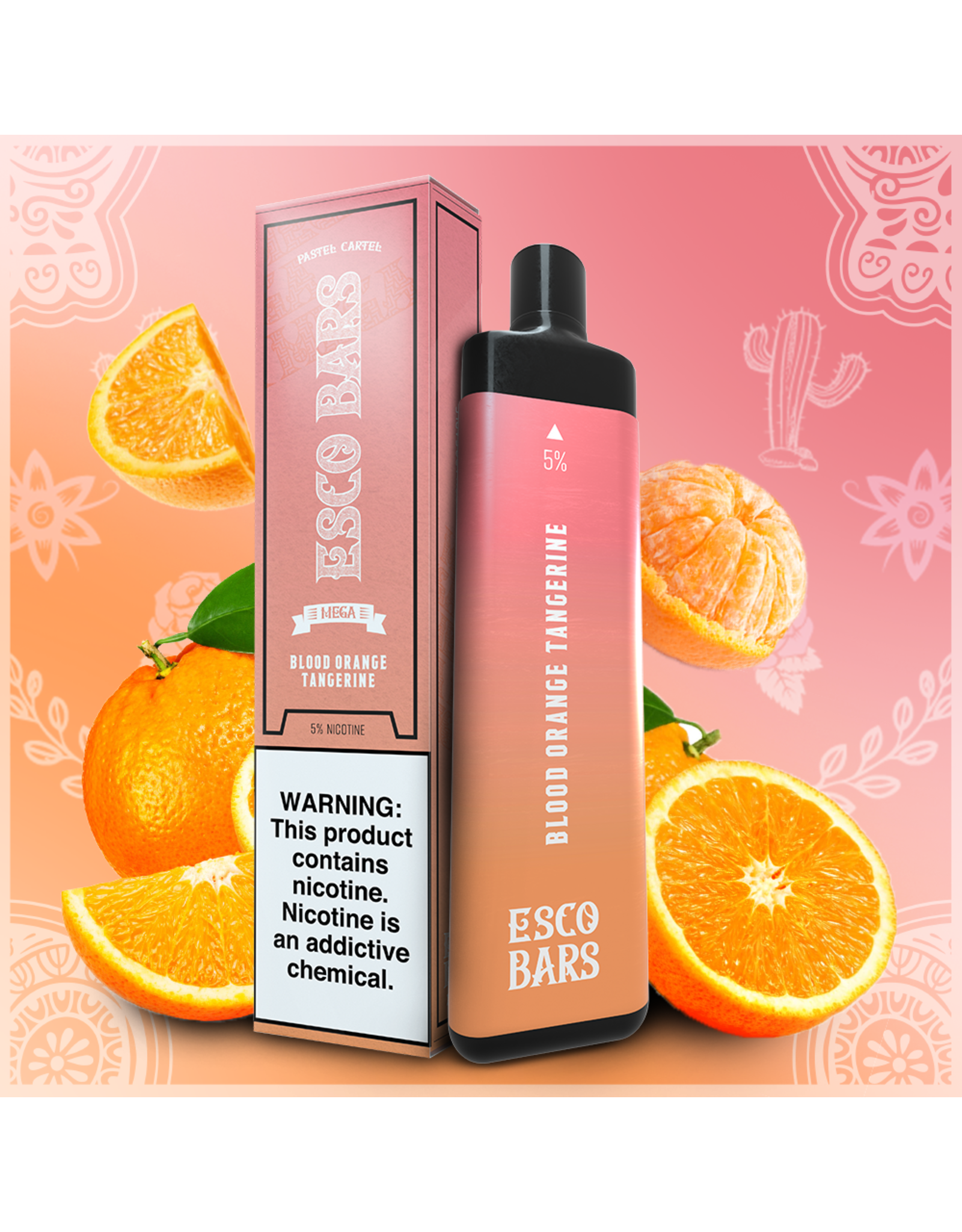 ESCO bars Esco Bar Mega Blood Orange Tangerine 5000 Puffs Rechargeable box