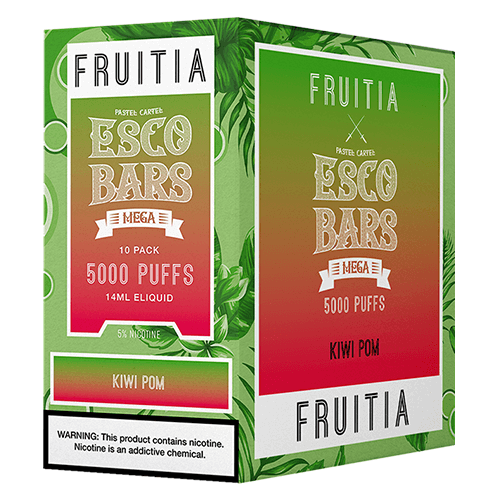 ESCO bars Esco Bar Mega Fruitia Kiwi Pom 5000 Puffs Rechargeable box