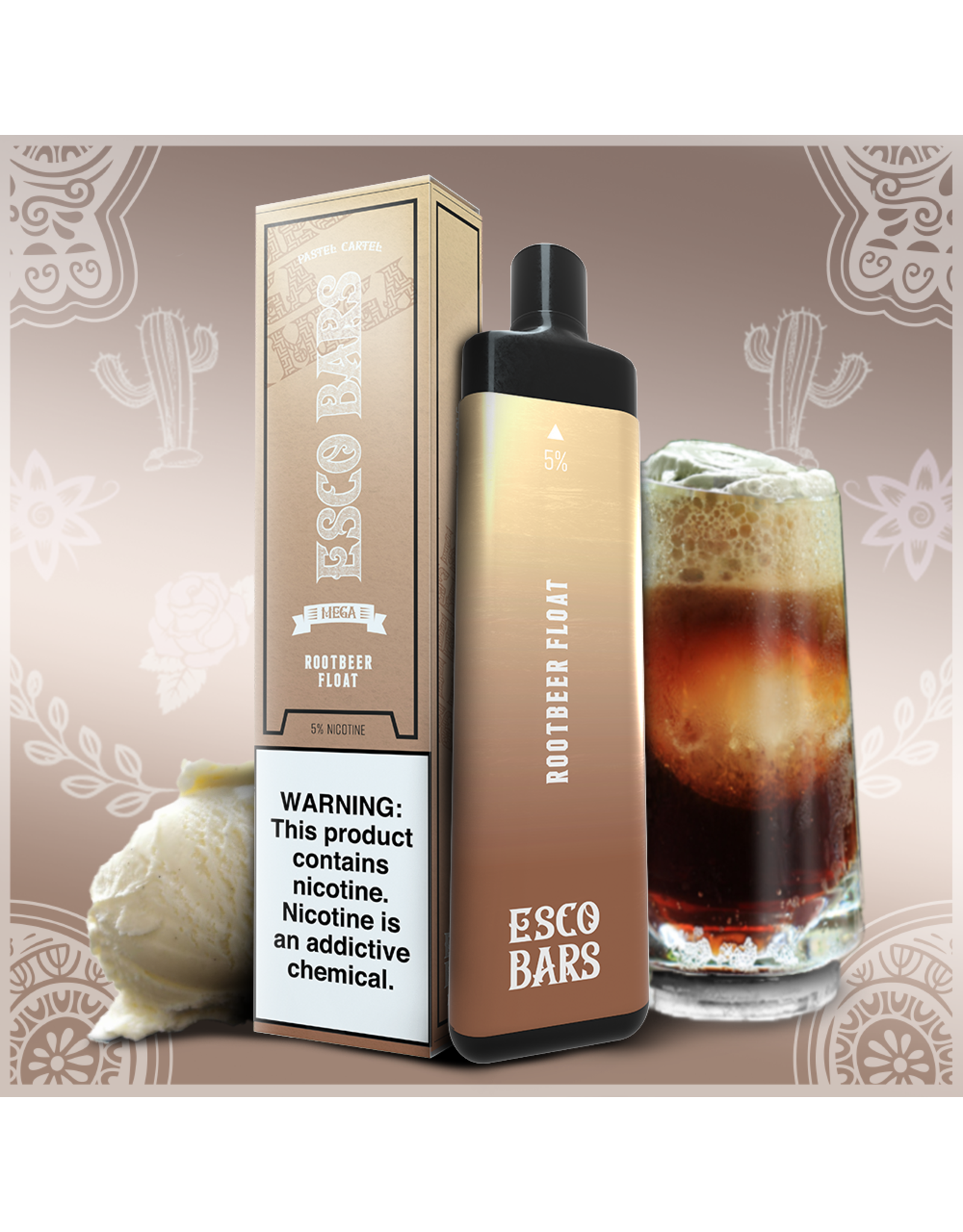 ESCO bars Esco Bar Mega Rootbeer Float 5000 Puffs Rechargeable