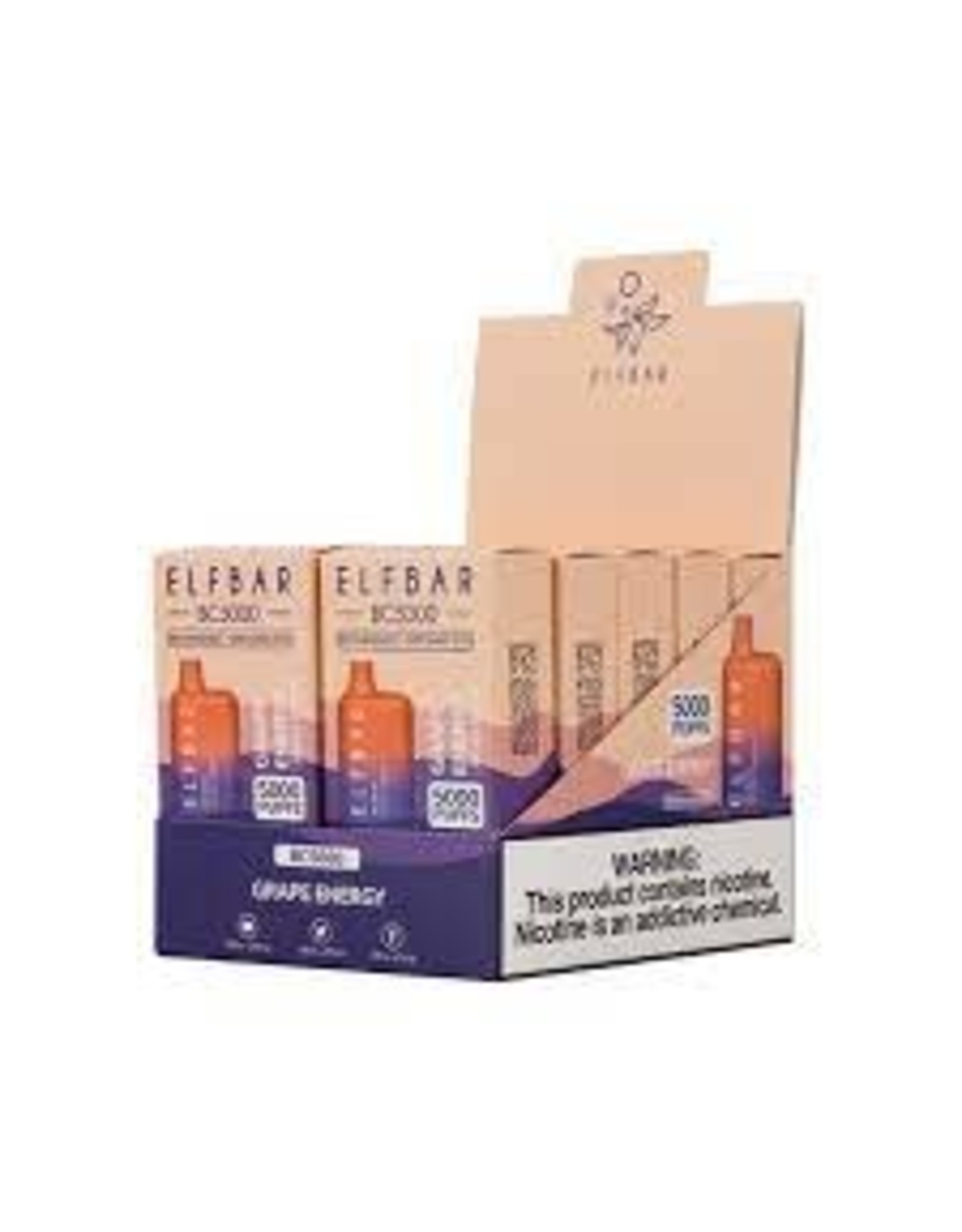 ELFBAR ELFBAR Grape Energy 5000 Puffs 5% Box