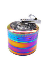 Tobacco Grinder Tobacco Grinder 4part 52mm Rainbow Hand Crank