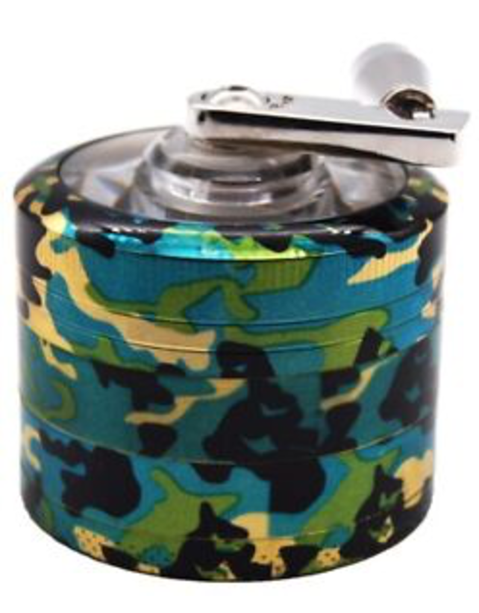 Tobacco Grinder Tobacco Grinder 4part 52mm Camo Design Hand Crank