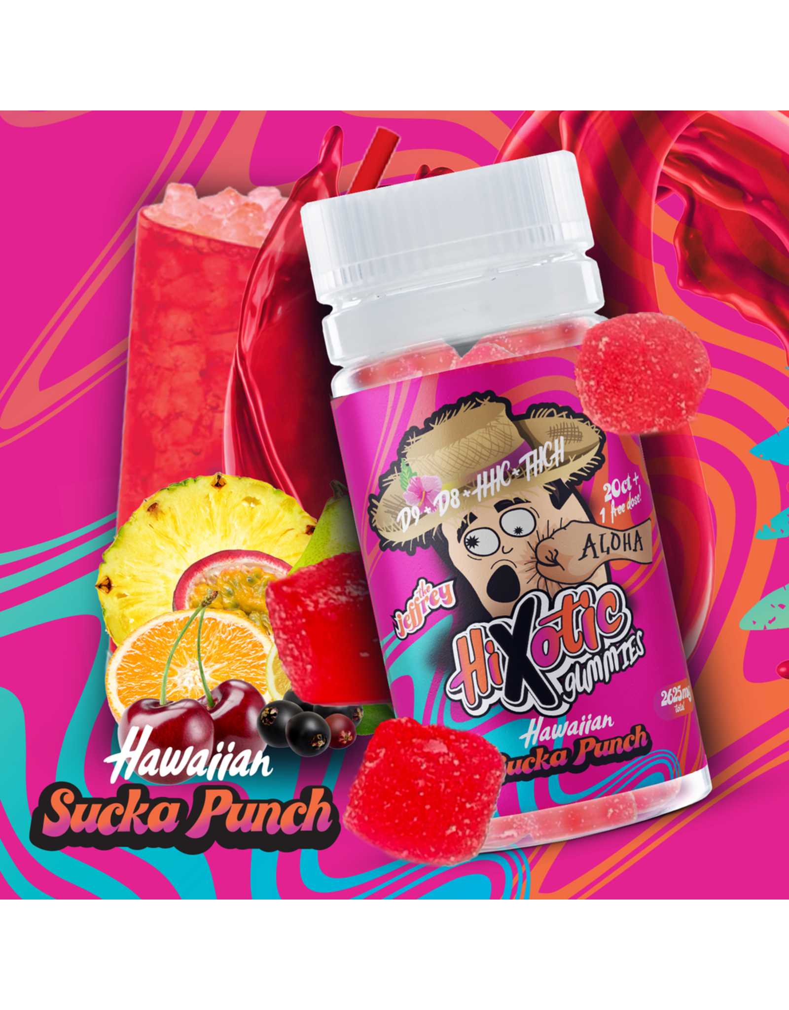 HiXotic Hixotic Jeffery Hawaiian Sucka Punch Gummies 20ct 2625mg