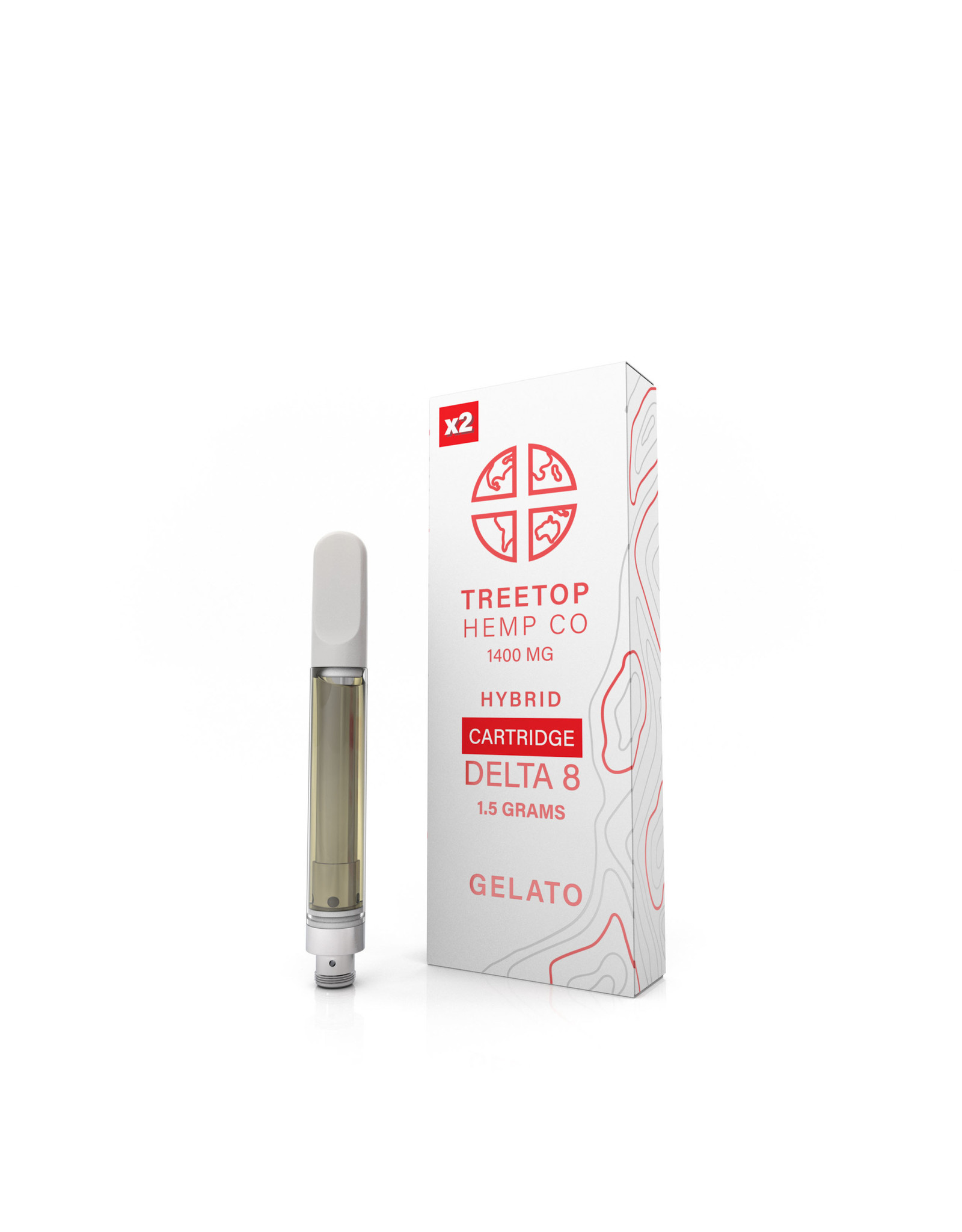 Treetop Hemp Co. TREETOP D8 1400mg Cart Gelato