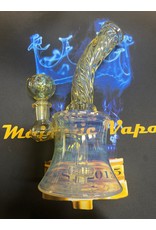 babu Babu 7" 45 degree Golden Glass Water Pipe