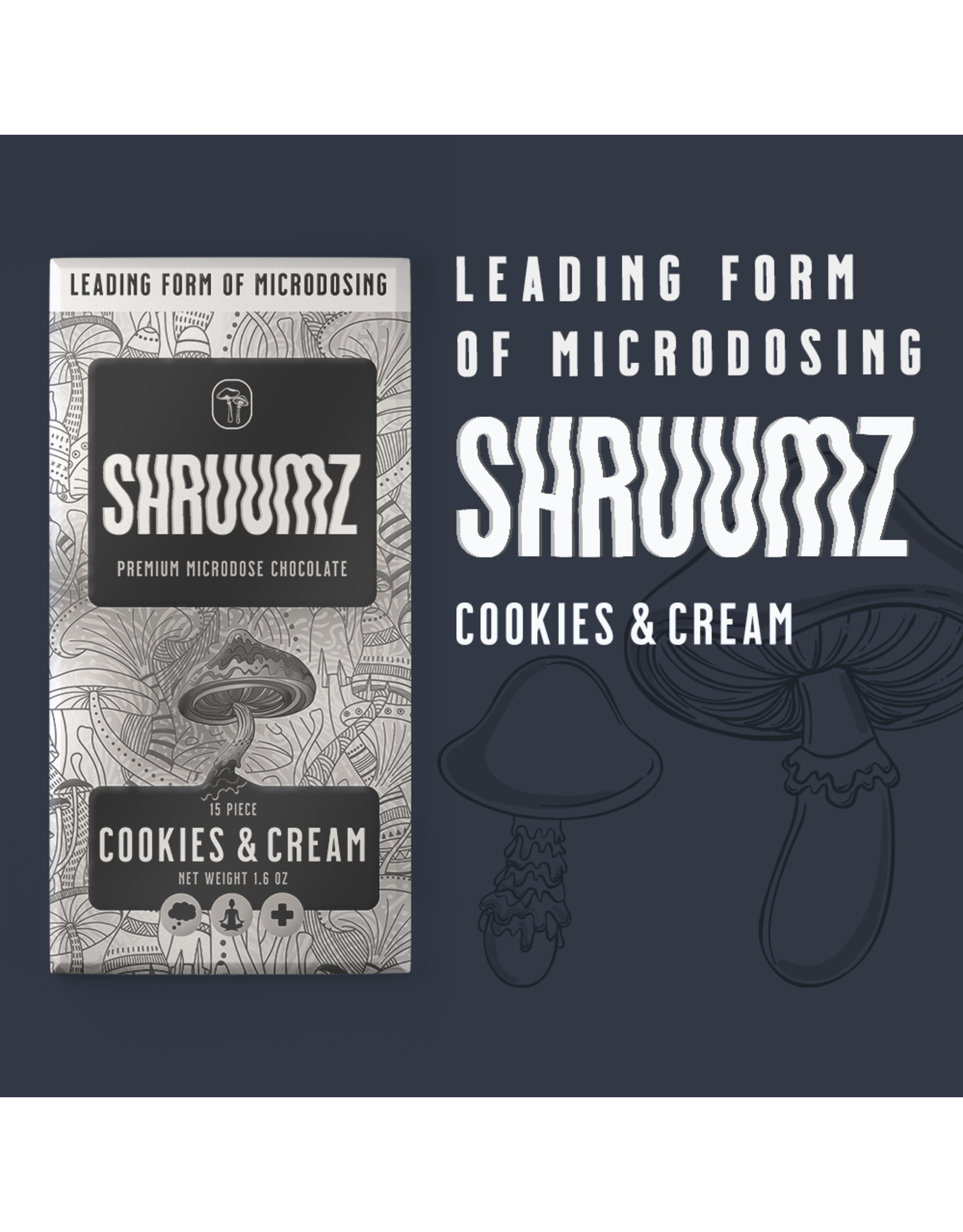 Shruumz Shruumz Chocolate Bar Cookie & Cream