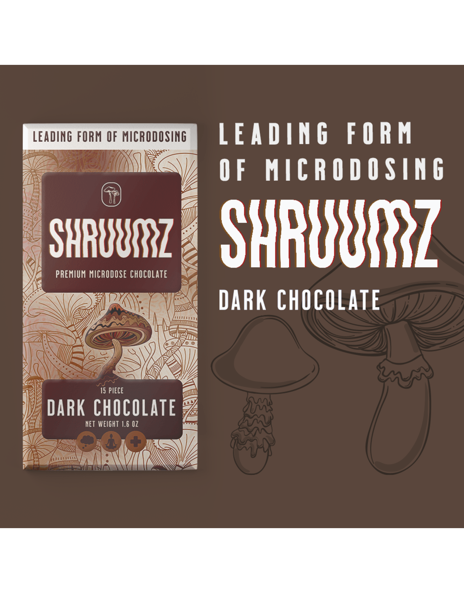 Shruumz Shruumz Chocolate Bar Dark Chocolate