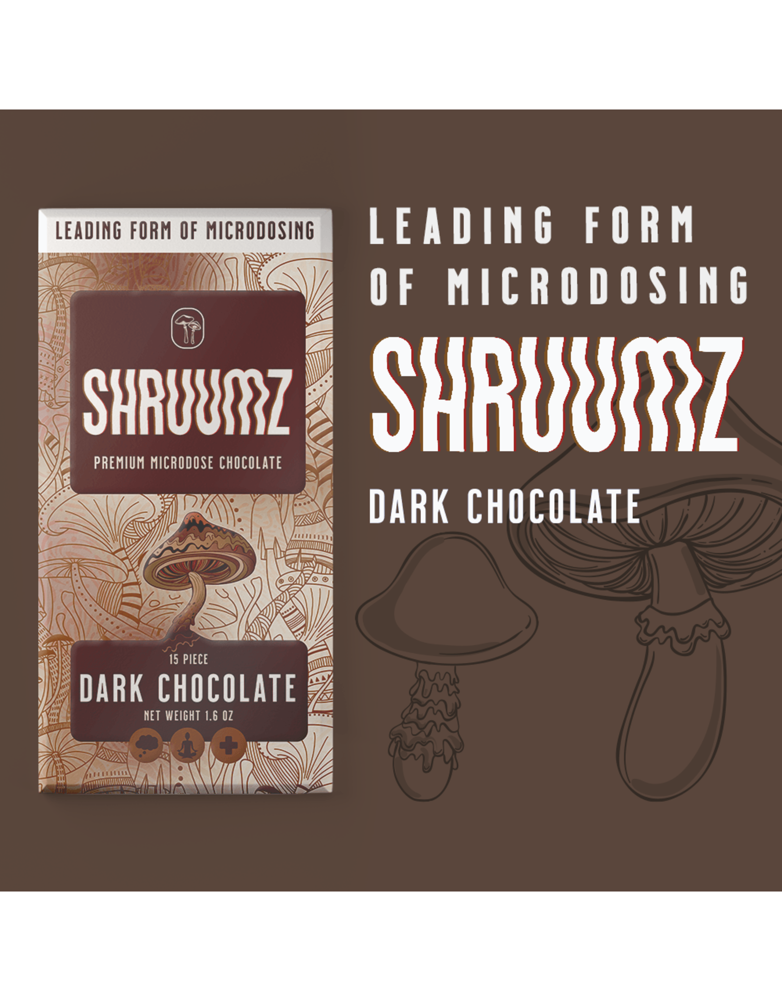 Shruumz Shruumz Chocolate Bar Dark Chocolate Box