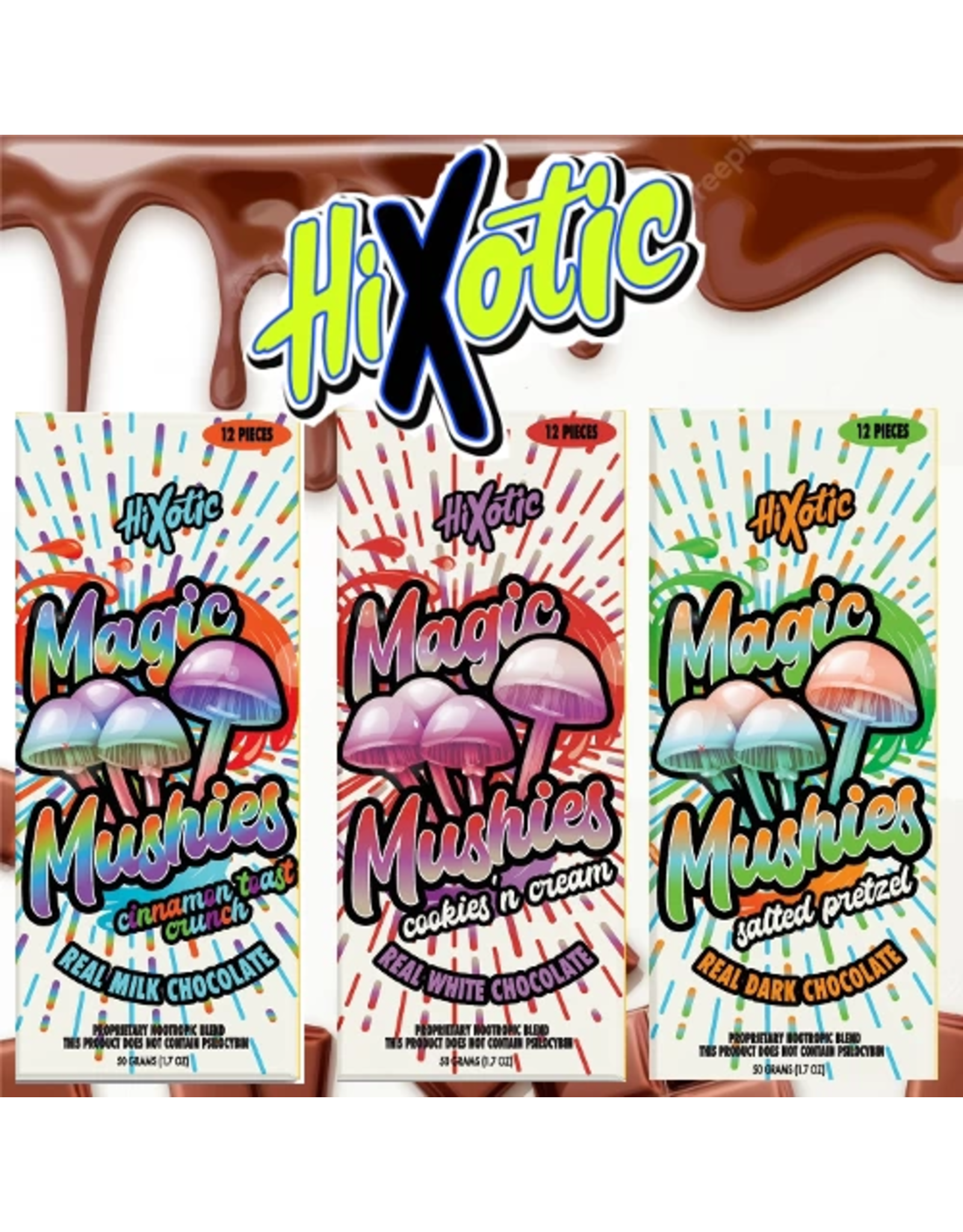 HiXotic Hixotic Magic Mushies Cinnamon Toast Crunch Chocolate Bar Box