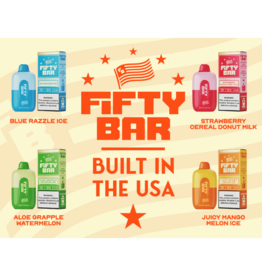Fifty Bar Fifty Bar 6500 -Aloe Kiwi Strawberry 10pk Box
