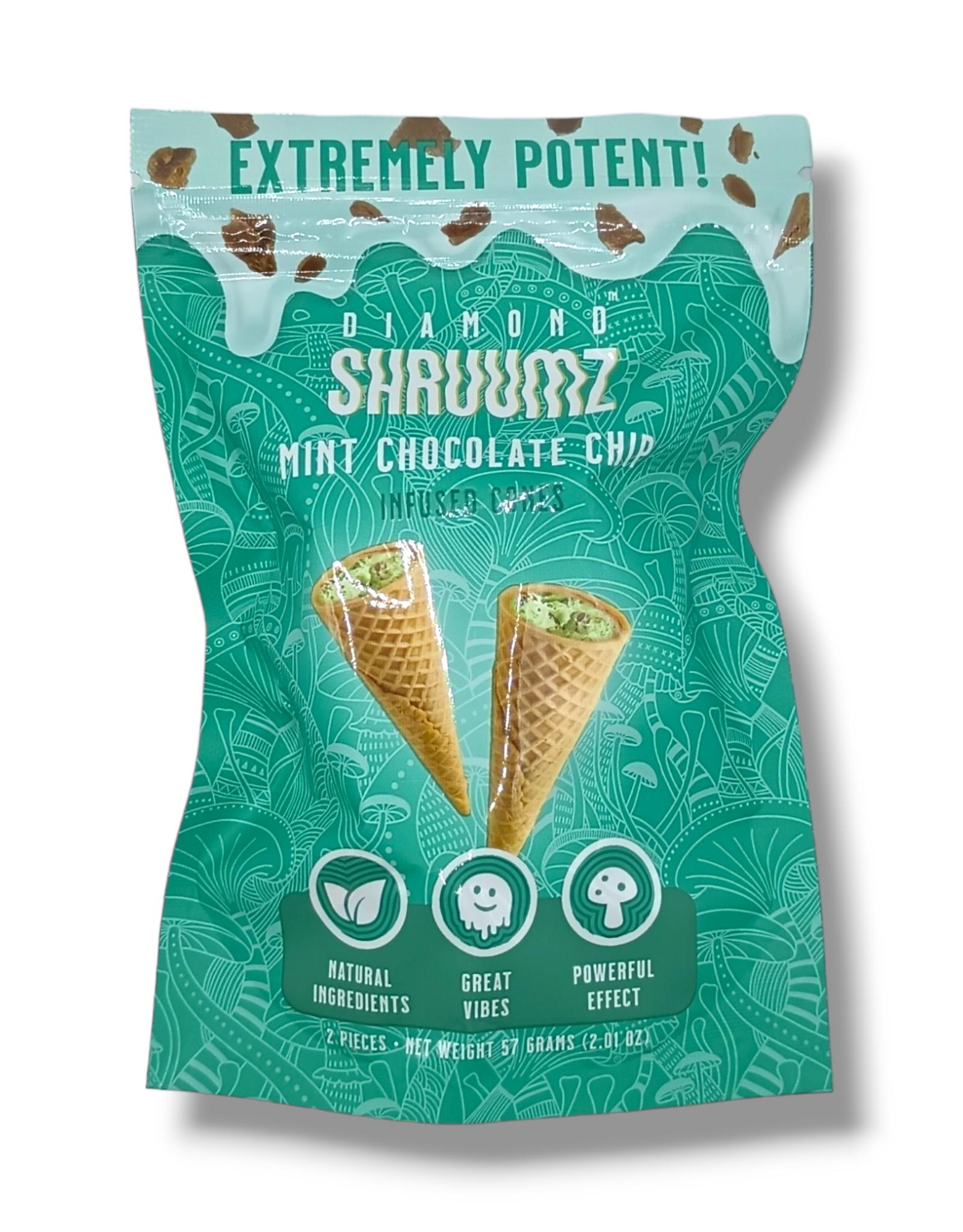 Diamond Shruumz Diamond Shruumz Infused Cones Mint Chocolate Chip