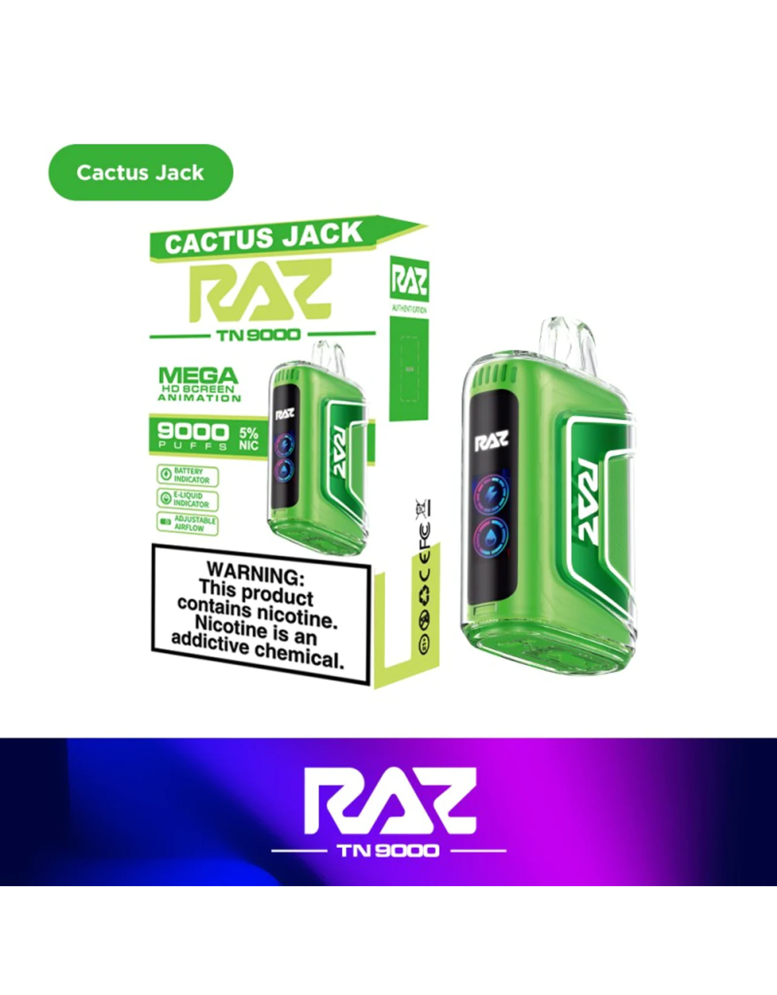 RAZ RAZ TN9000 Cactus Jack Box 5Pk