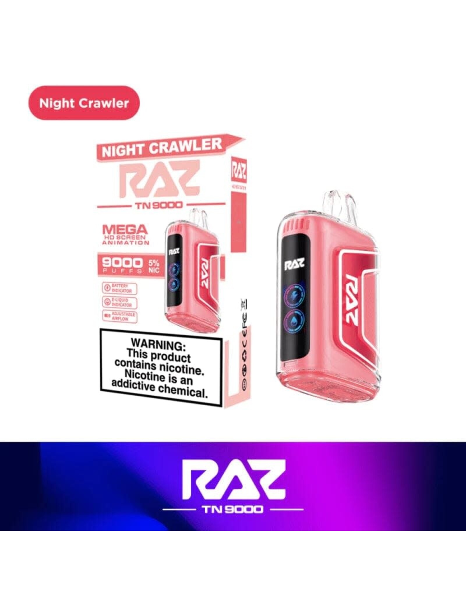 RAZ RAZ TN9000 Night Crawler Box 5Pk