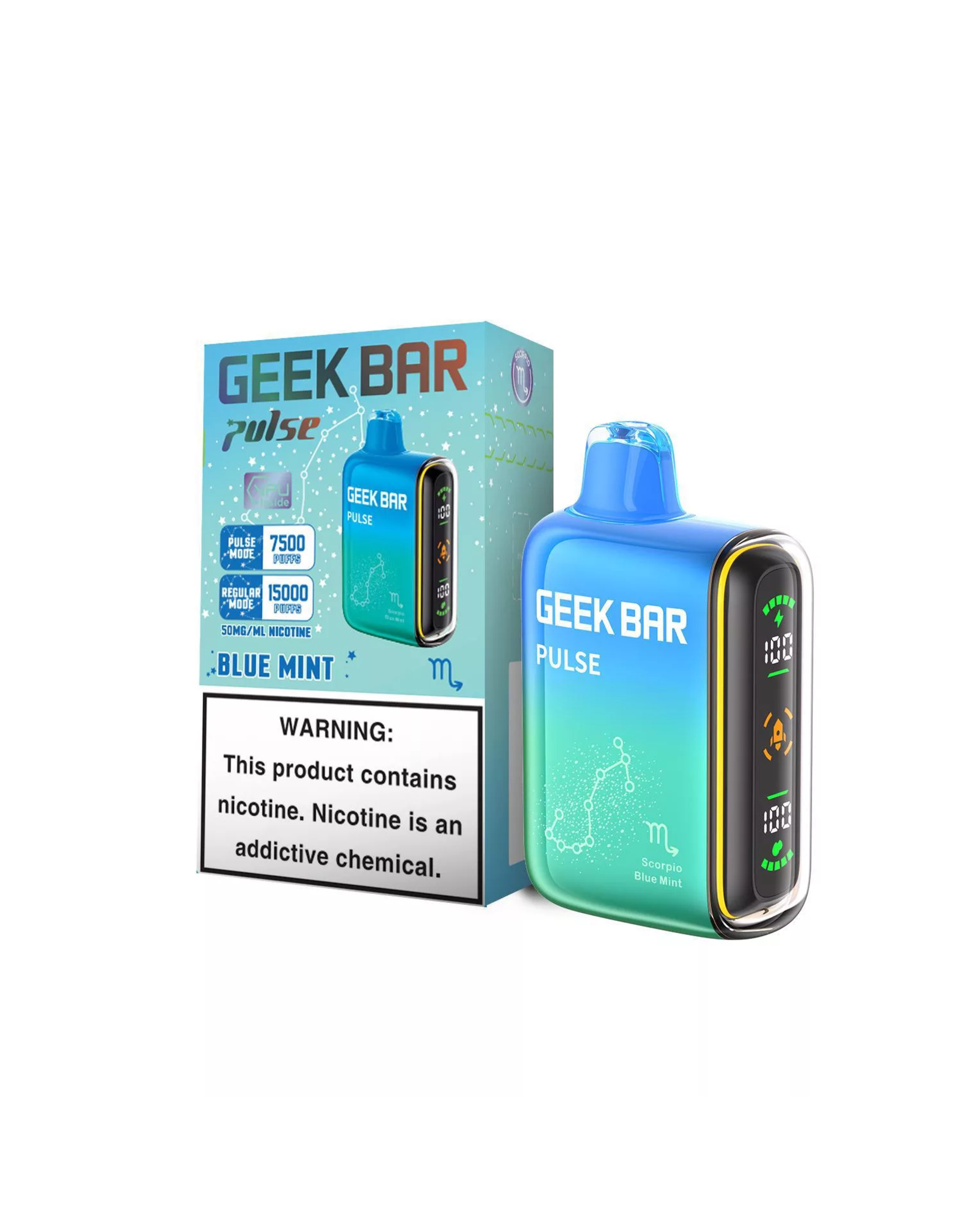 Geek Bar Geek Bar Pulse 10000 Puffs-Blue Mint (Scorpio)