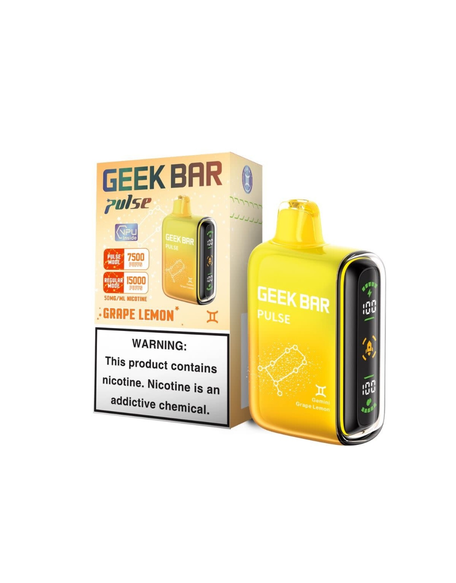 Geek Bar Geek Bar Pulse 10000 Puffs-Grape Lemon-(Gemini)
