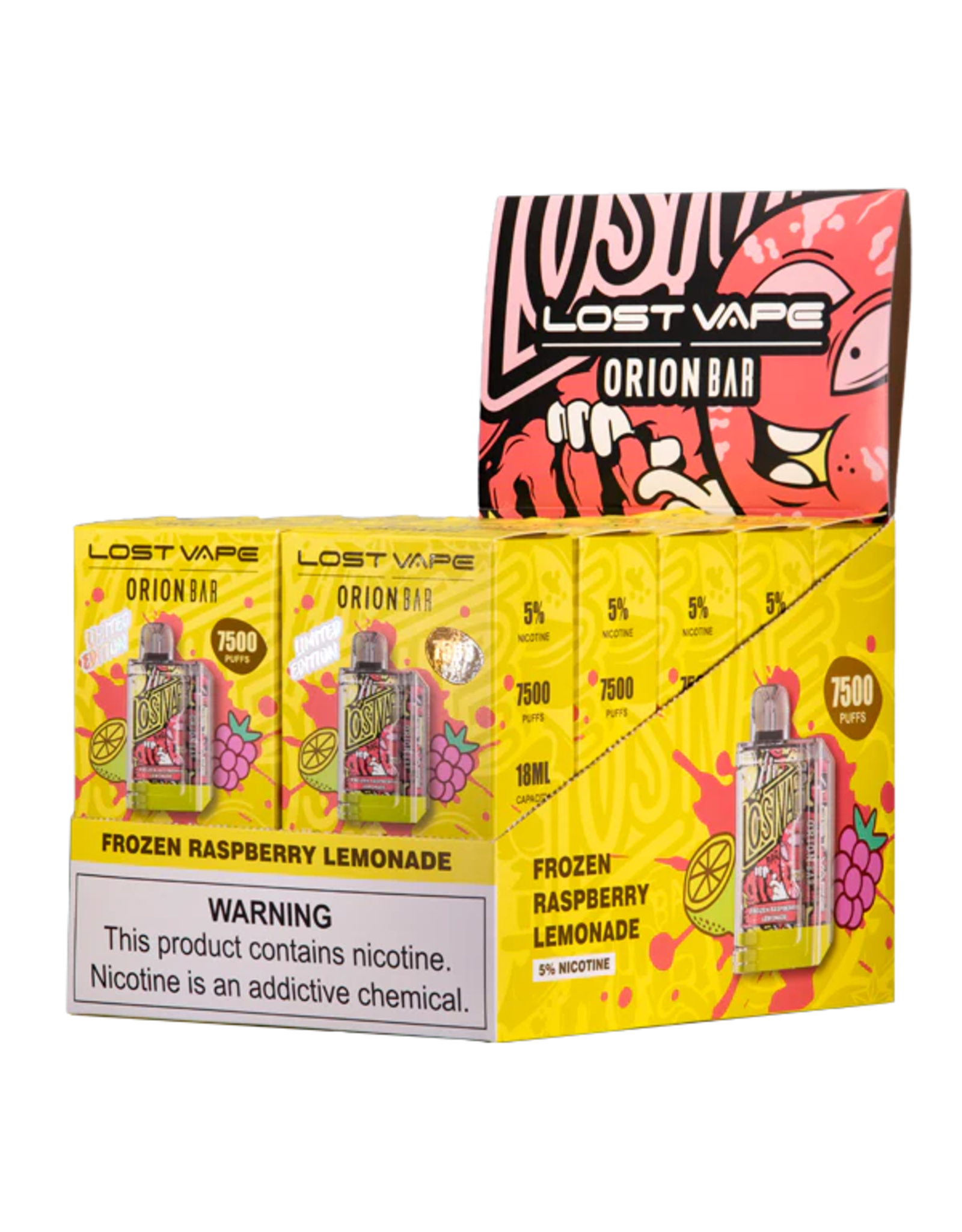 Orion Bar 7500 Puff - Frozen Raspberry Lemonade Box