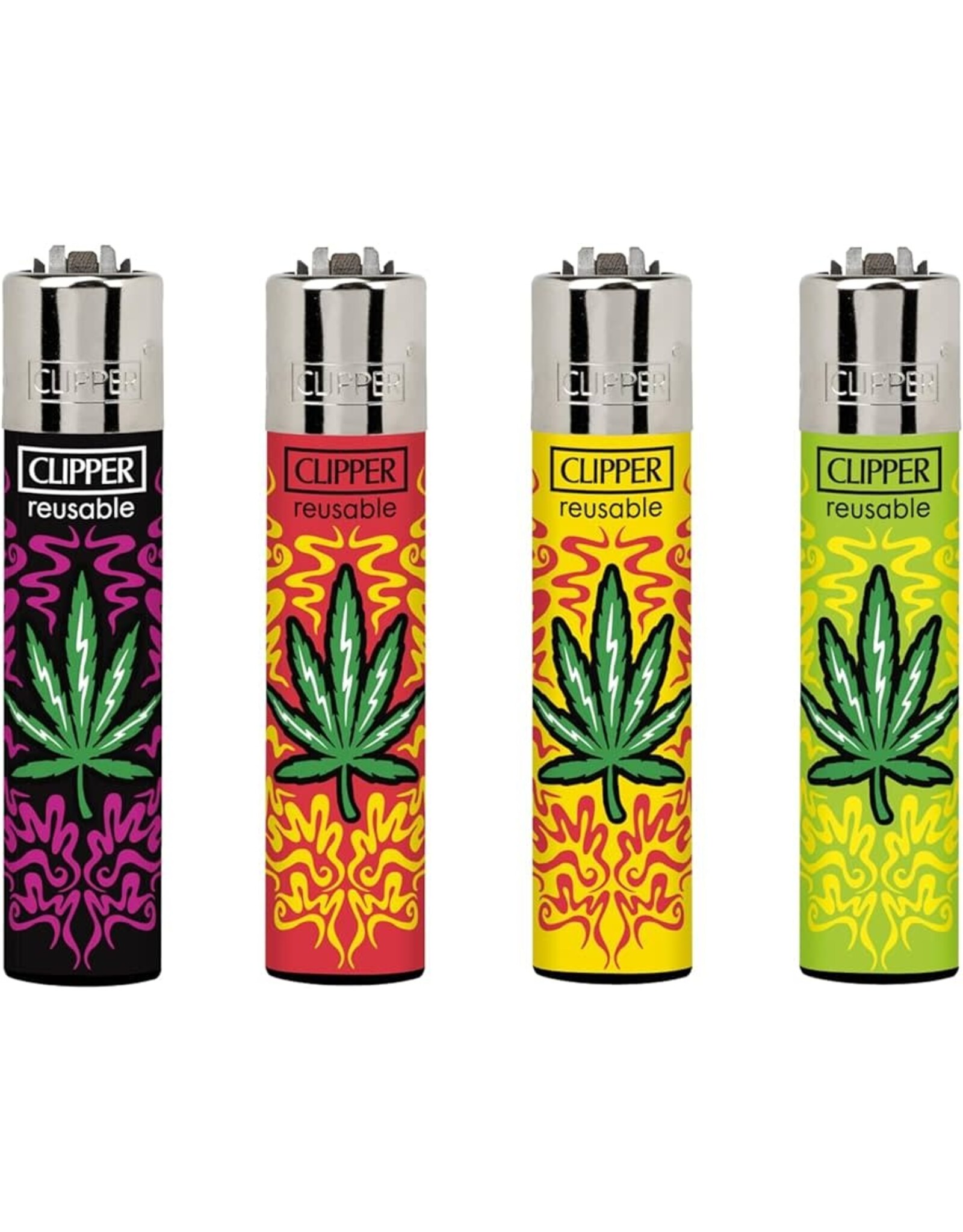 Clipper Lighters Clipper Classic Large Lighter - Printed - Renzo Leaves