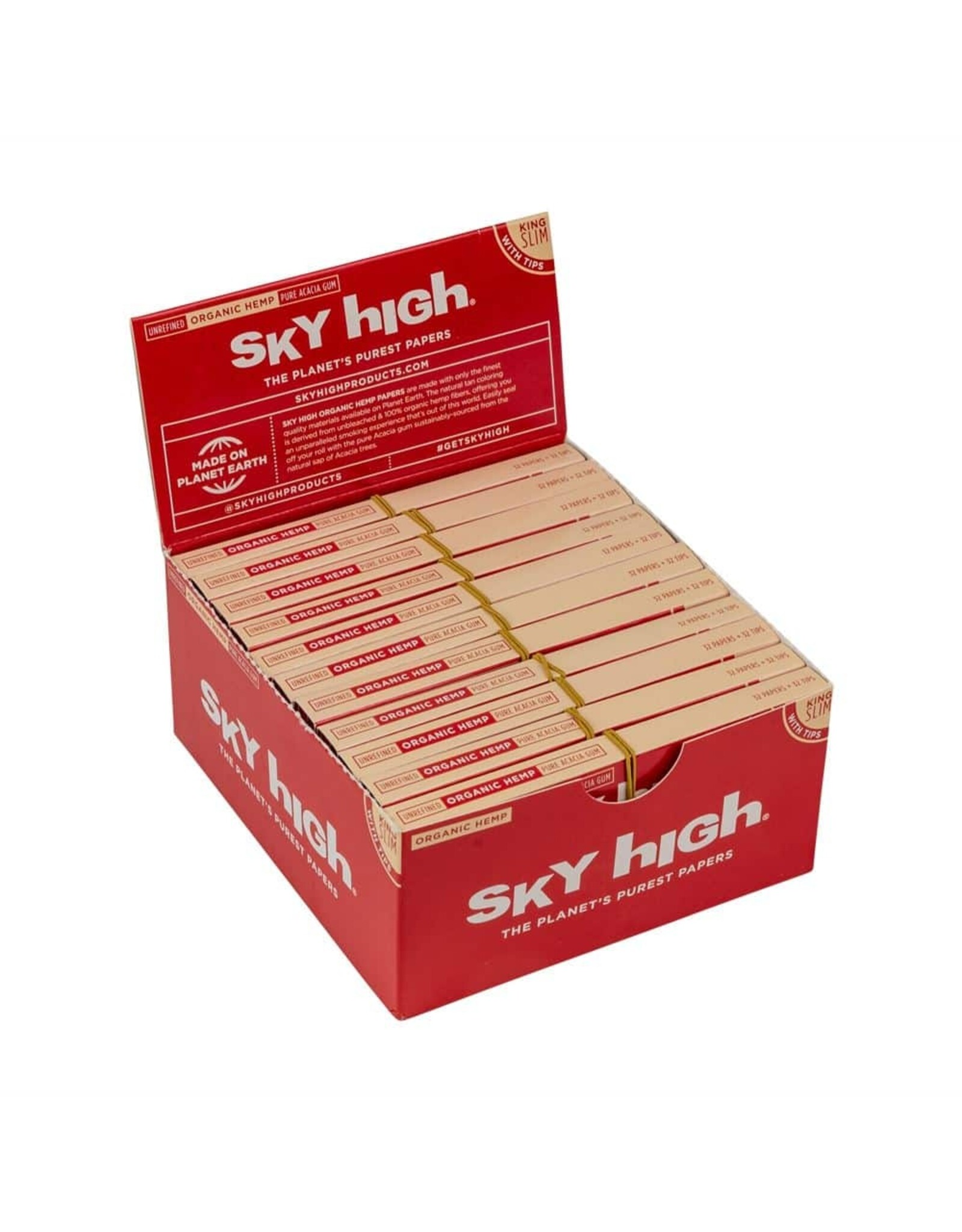 SkyHigh Sky High Organic Hemp Rolling Paper - King Slim w/ Tip Box 22ct
