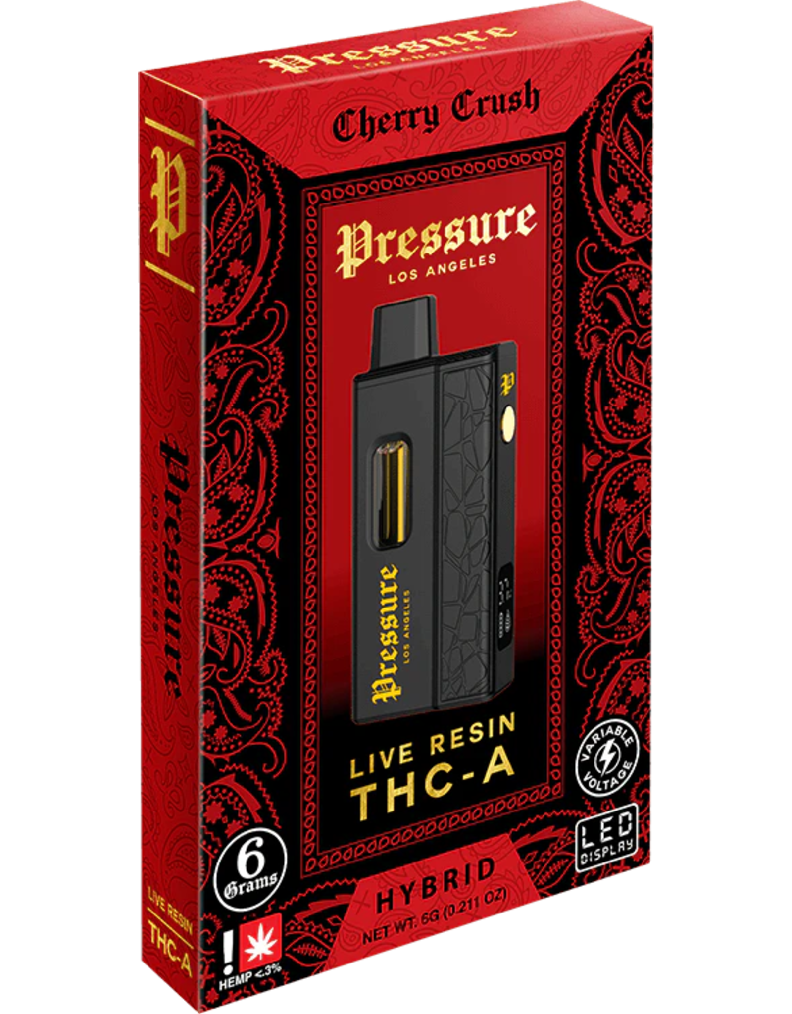 Pressure Pressure Live Resin THCA 6G Cherry Crush 5pk Box