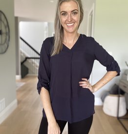 Lightweight blouse with Tab Sleeve