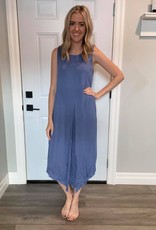 Solid Jersey Layered Maxi Dress