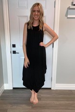 Solid Jersey Layered Maxi Dress