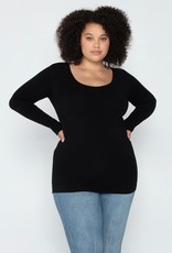 Bamboo Plus Long Sleeve Scoop Neck Top