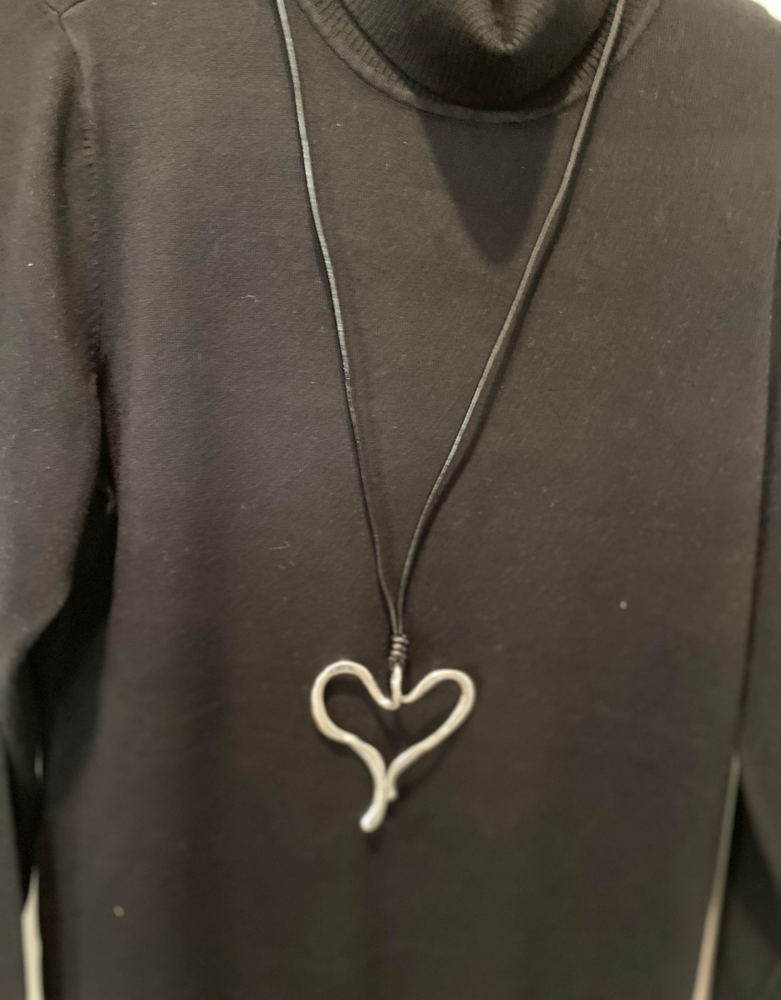 Antique Silver Heart Necklace