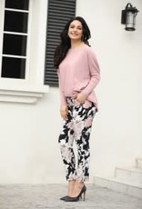 Small Pink Floral Pull On Pant