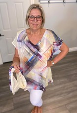 Painterly Summer Top with Summer Scarf