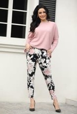 Small Pink Floral Pull On Pant