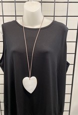 Suzie Blue Simple Wooden Heart Necklace