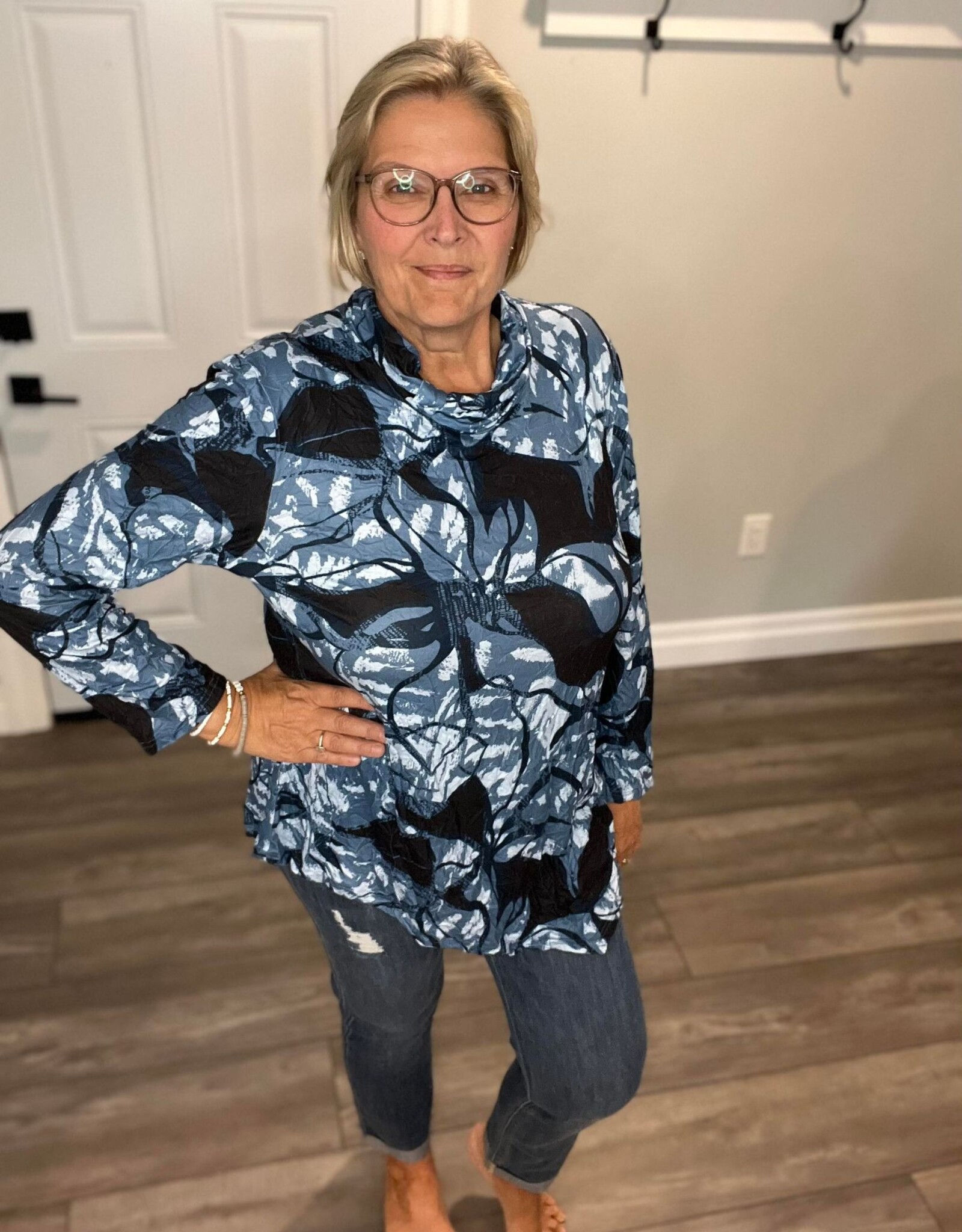 Creation Multi Print Crinkle Tunic