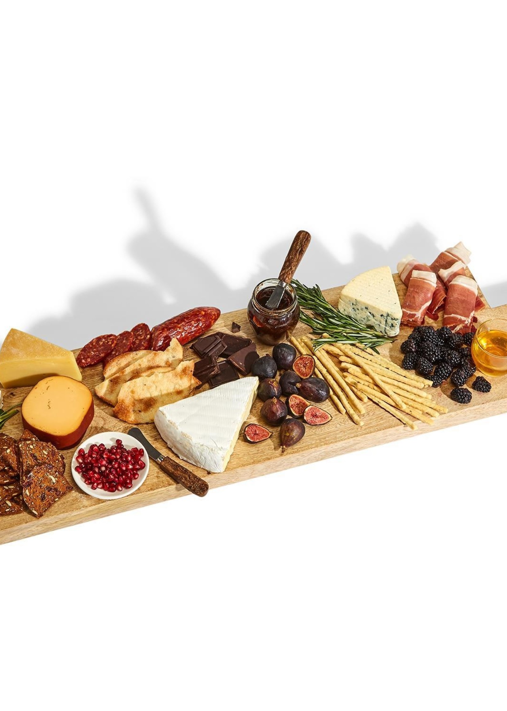 TWO'S COMPANY Oversized Handled Serving Board with Two-Sided Finish