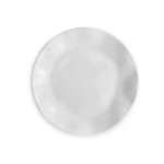 Melamine Ruffle White  Round Canape Plate 5.5"