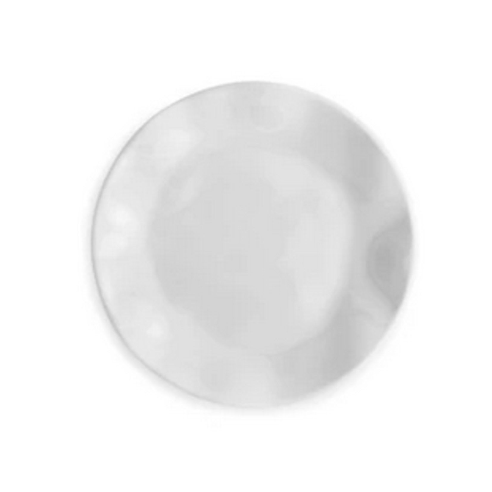 Melamine Ruffle White  Round Canape Plate 5.5"