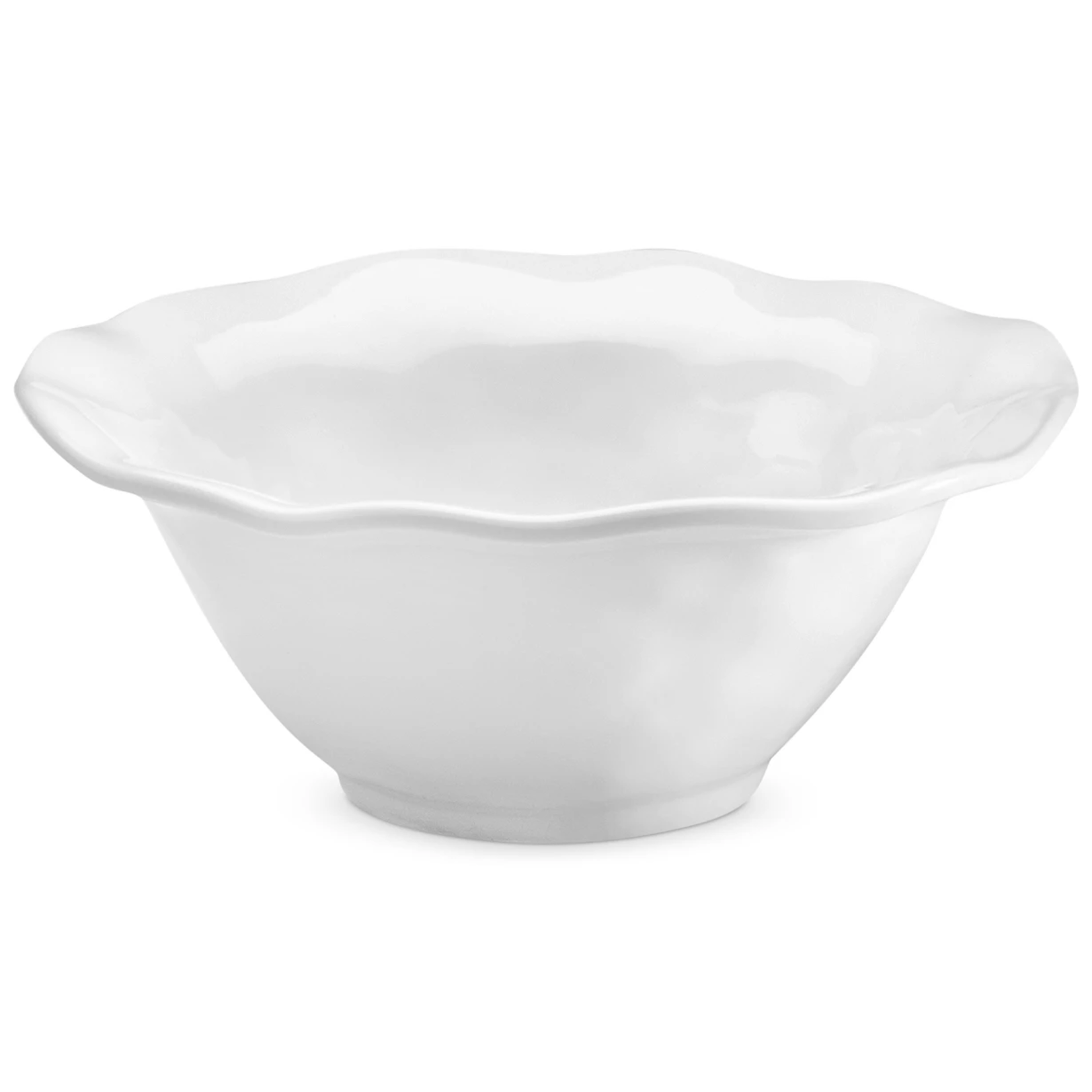 Melamine Ruffle White Round Cereal Bowl