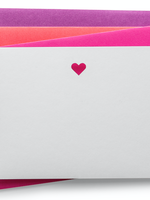 Faire/ Color Box Design & Letterpress Heart, Laser Cut Notecards