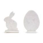 TWO'S COMPANY Marble Bunny and Easter Egg - S/2