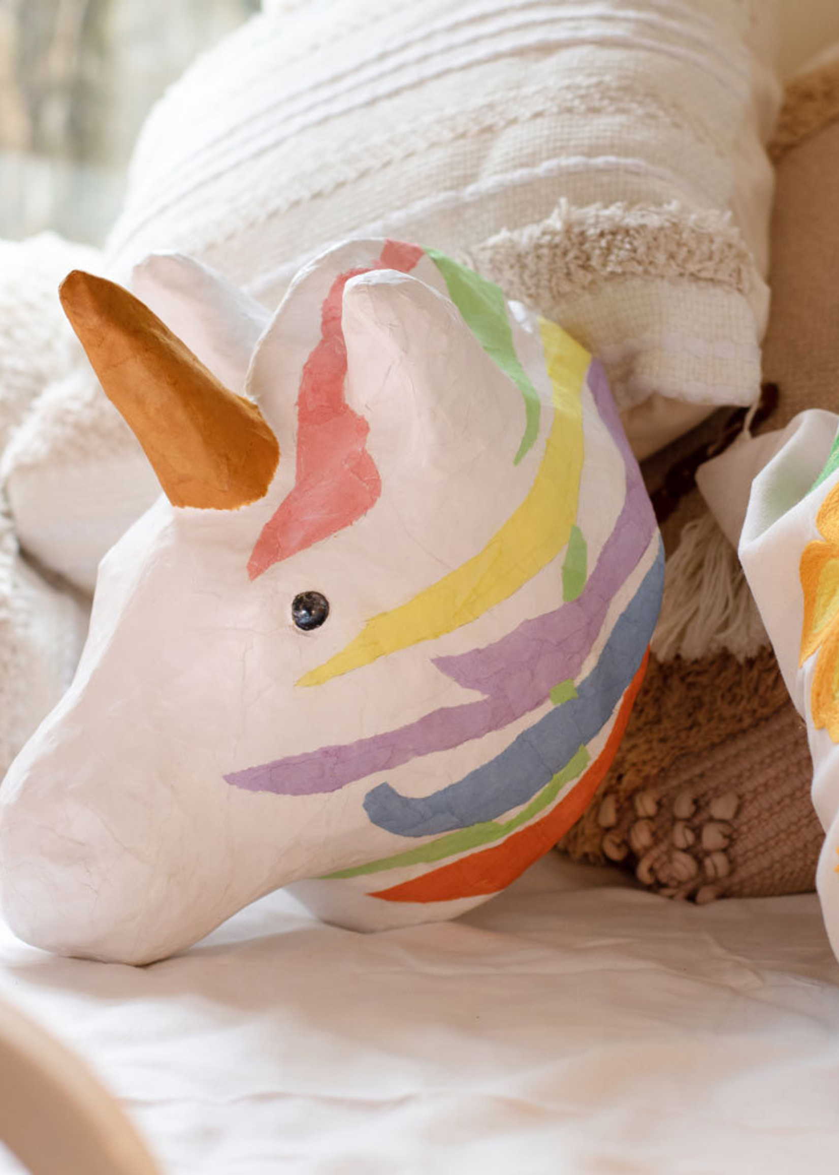 Suki the Papier Mache Unicorn Jade