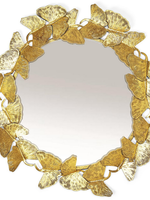 Tozai Gold Gingko Leaf Wall Mirror