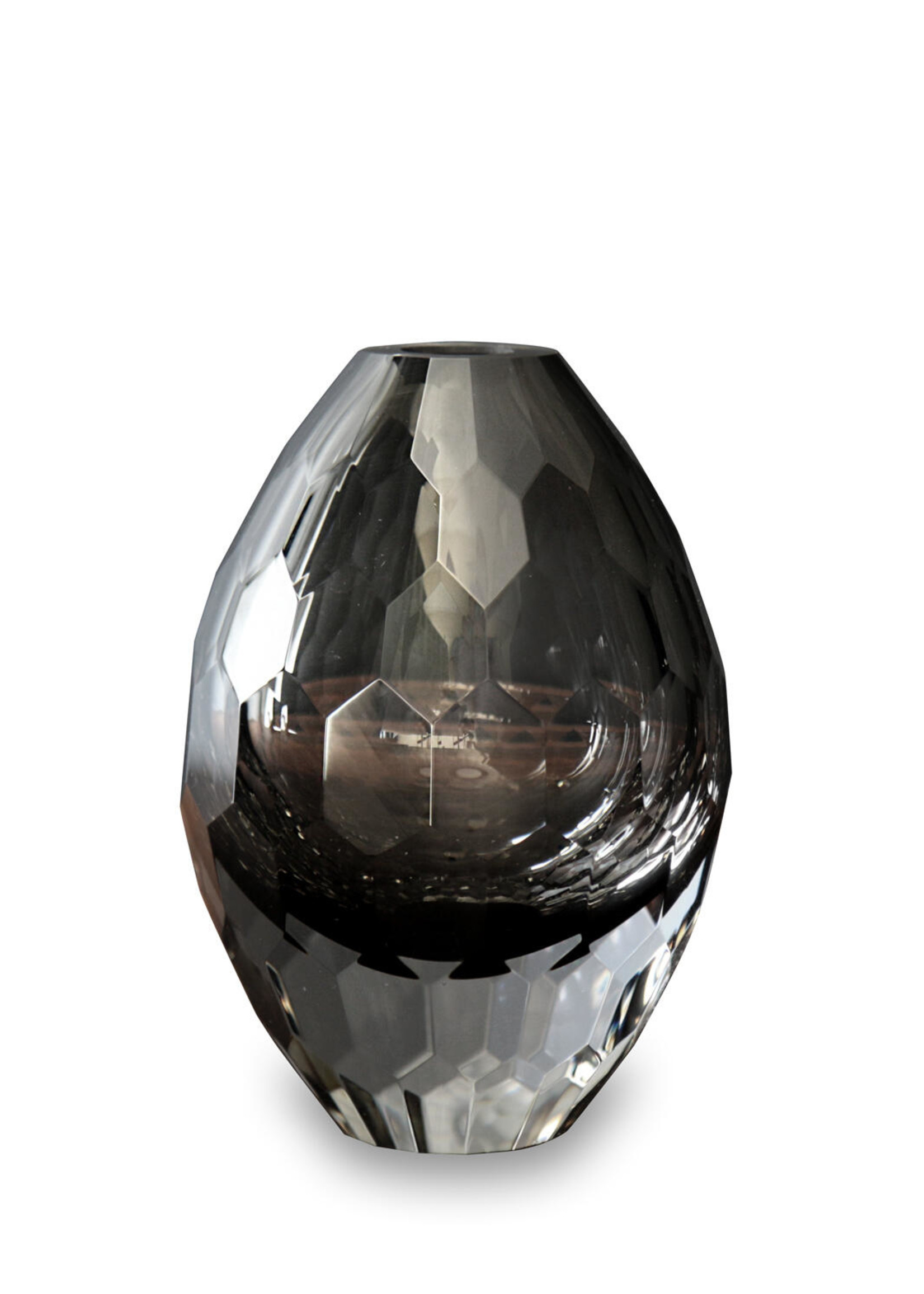 BEATRIZ BALL GLASS Faceted Bud Vase