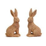 SET/2 Happy Spring Basket Weave Bunnies