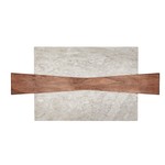 Perfectly Polished Marble Charcuterie  with Acacia Wood Accent