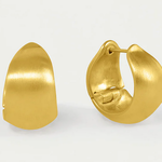 Flow Huggie Hoop Earrings, Gold