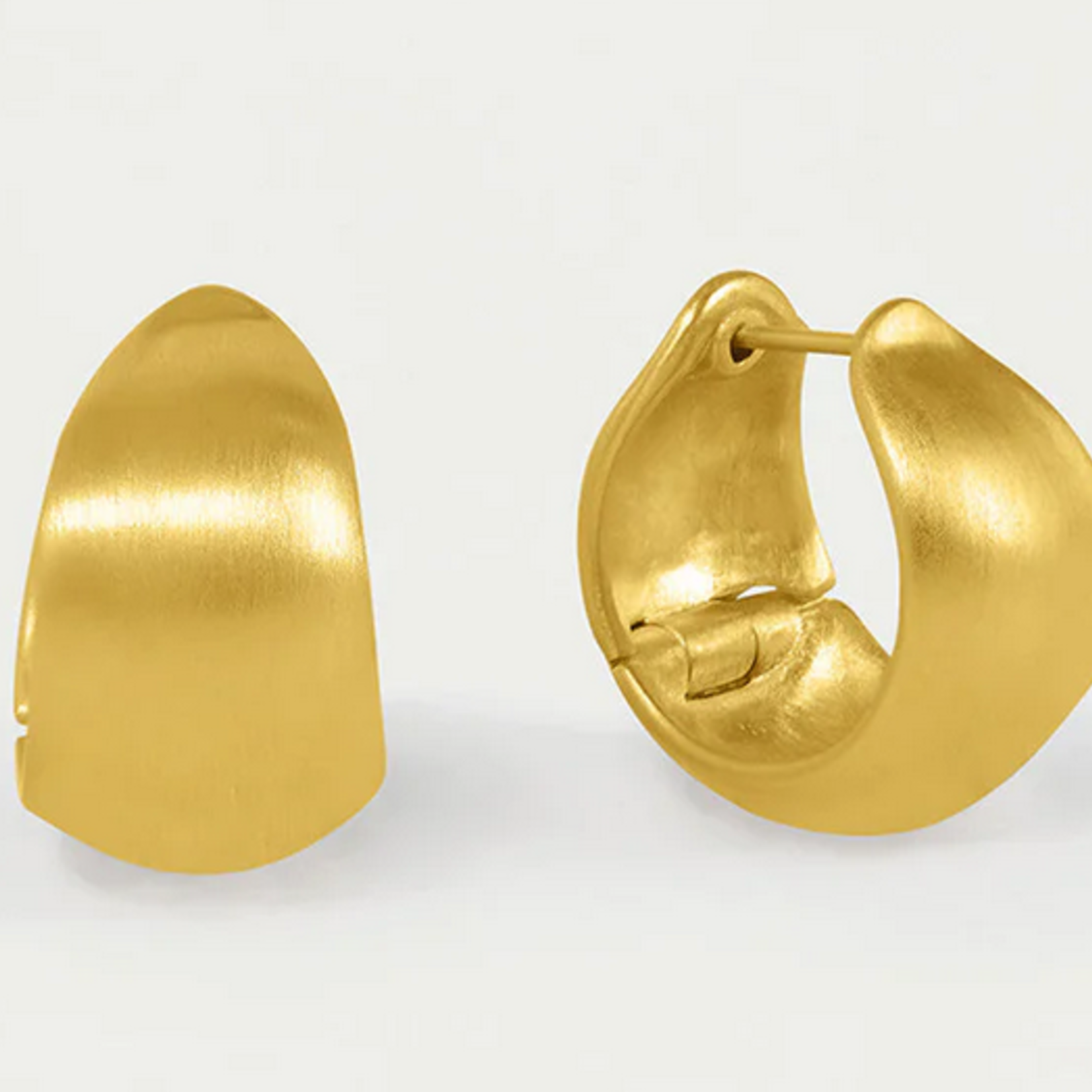 Flow Huggie Hoop Earrings, Gold