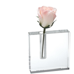 Block Crystal Bud Vase 5 x 5