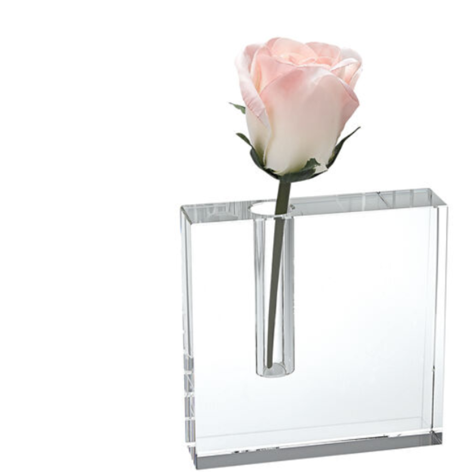 Block Crystal Bud Vase 5 x 5