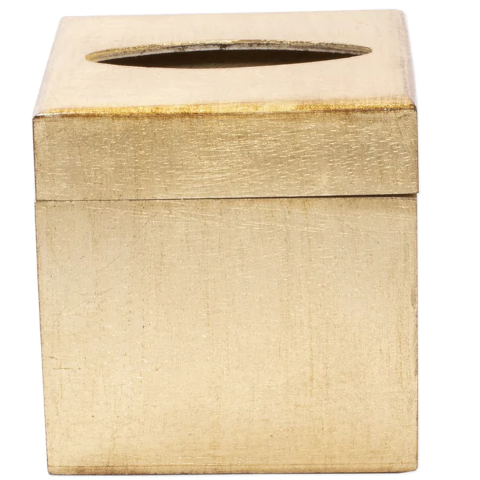 Florentine Wooden Gold Tissue Box
